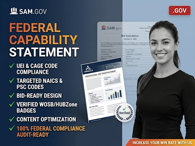 design a professional government contractor capability statement