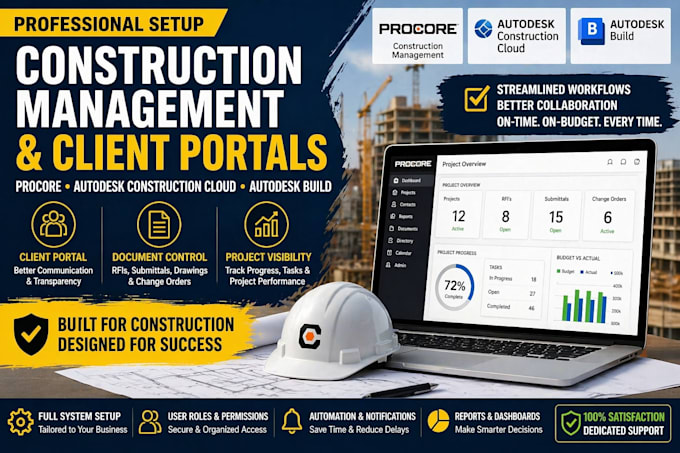 setup procore and autodesk construction cloud system client portal workflow