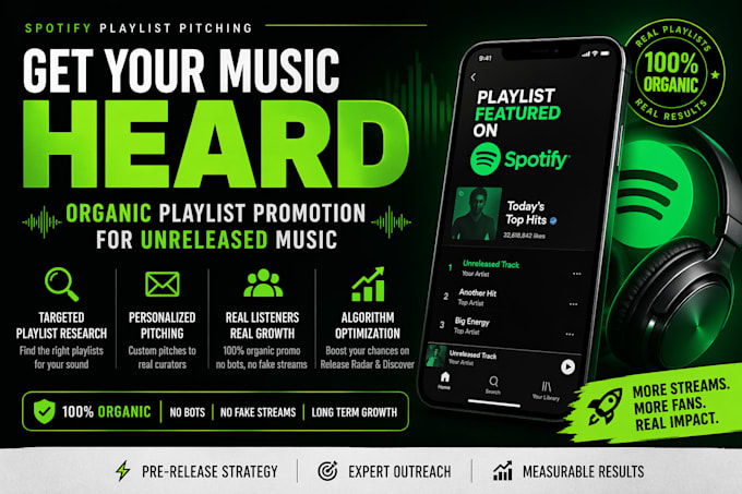 do spotify playlist pitching for unrelease music organic promotion in german