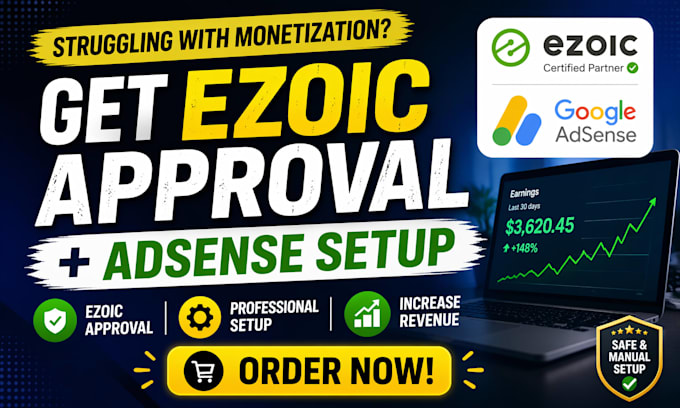 do ezoic approval, setup and website monetization