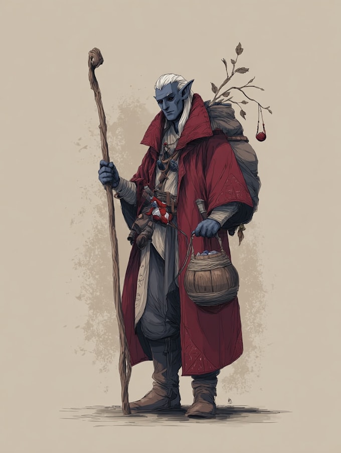 draw dnd character art, fantasy dnd party or concept art