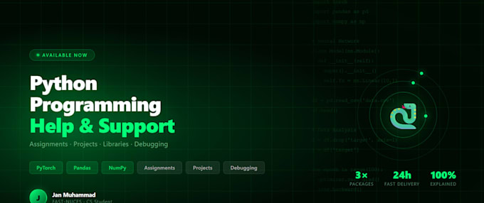 help you in python programming ,assignments ,and projects