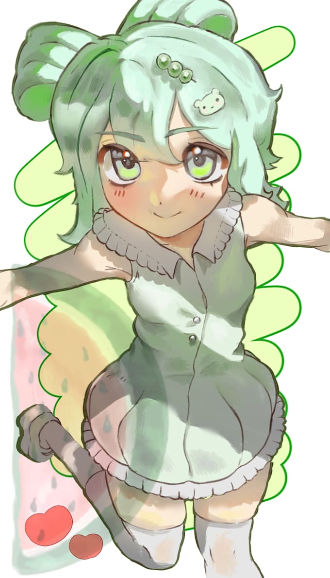 create cute anime girlies commision