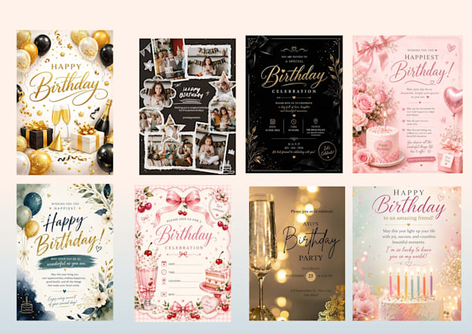 design a creative happy birthday poster for any ocassion