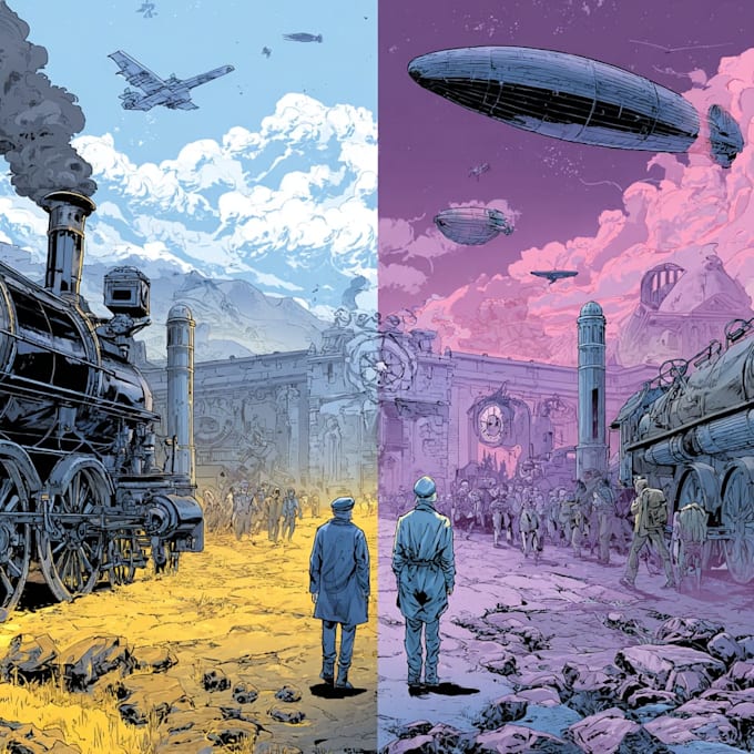 design comic book illustration for branding projects