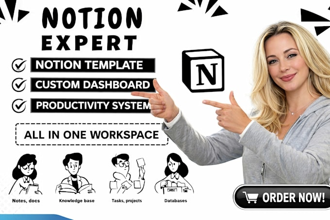 made powerful notion workspace, database notion setup workflow and productivity