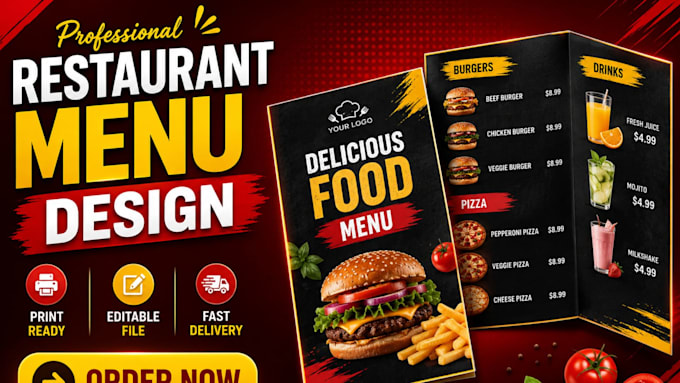 do menu design, digital menu, digital screen or menu board