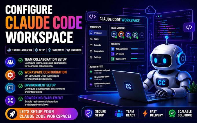 configure claude code workspace team collaboration setup environment coworking