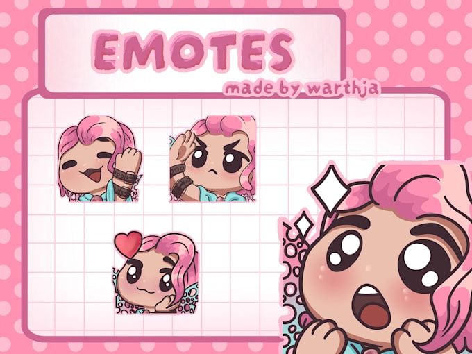 draw twitch emotes, discord emotes, chibi emotes