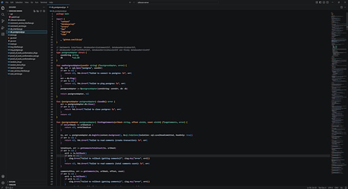 do backend development in go