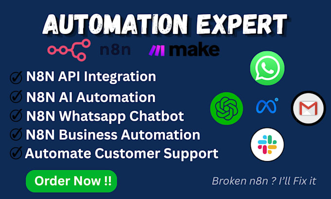 fix n8n workflow build n8n ai agent n8n automation whatsapp chatbot API setup