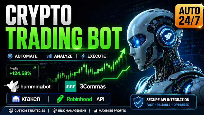 build hummingbot and 3commas trading bot with kraken and robinhood API