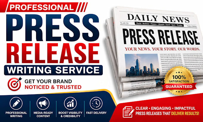 write SEO press release for business, startup, product launch or event