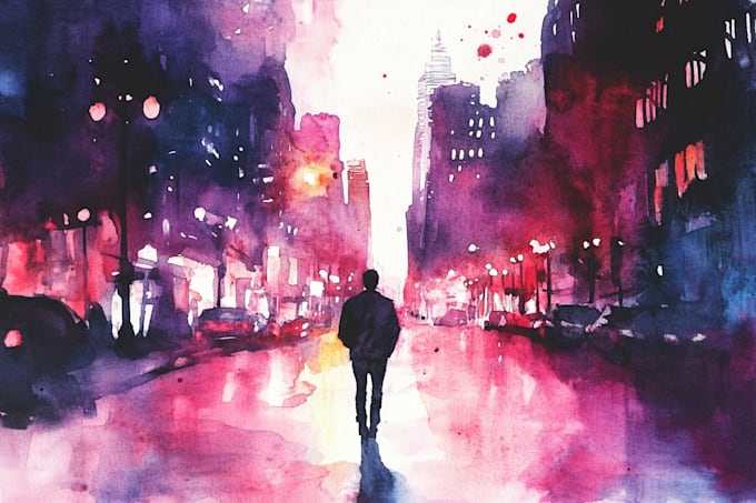 illustrate anything in watercolor style