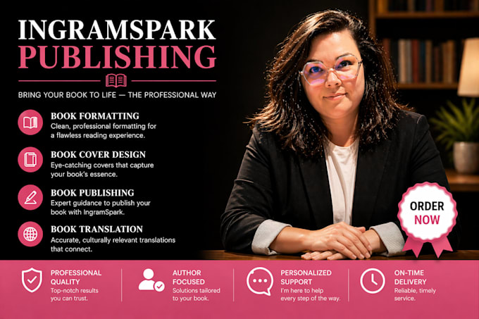 book editing, proofreading, book formatting, book publishing for ingramspark