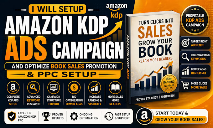 setup amazon kdp ads campaign and optimize book sales promotion and PPC setup