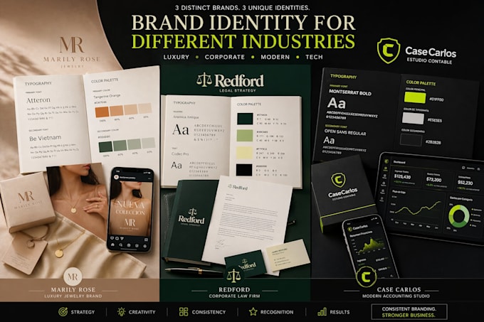 create professional brand identity design and branding kit