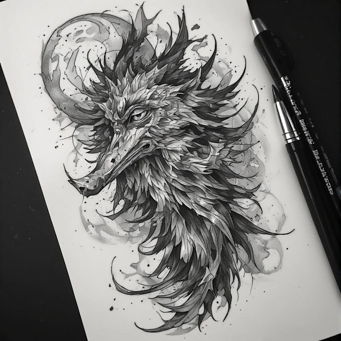 design a modern and minimalist tattoo design