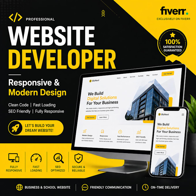 create a professional business or school website