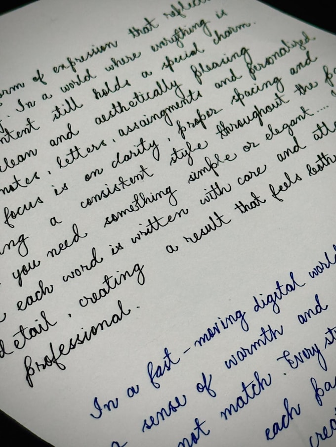 handwrite anything with my elegant writing skill