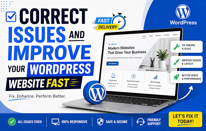 correct issues and improve your wordpress website fast