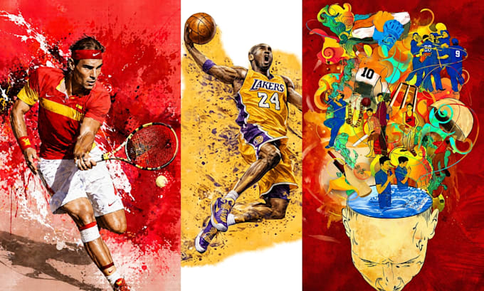 design sports poster, banner, flyer, graphics