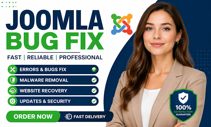 fix joomla website errors bugs malware recovery updates fast expert developer