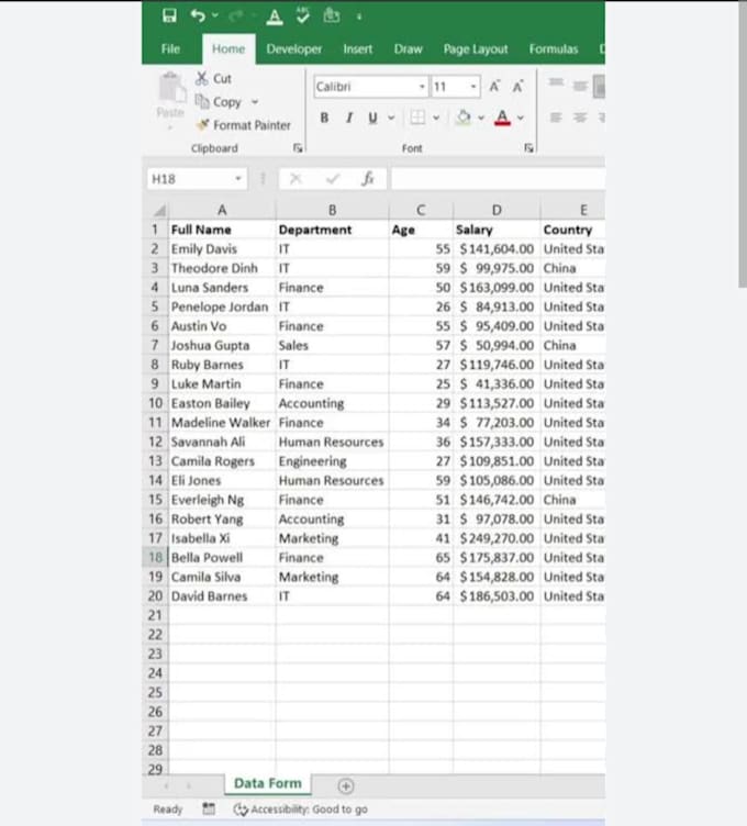 data entry, data typing, presentations