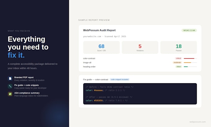 audit your website for wcag ada accessibility compliance
