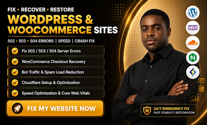 fix 502 504 403 errors, cloudflare ssl install, server crash, reduce server load