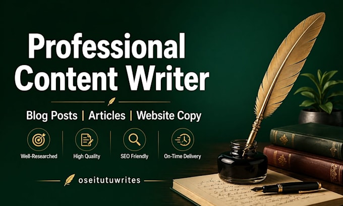 write SEO blog posts and articles for your website