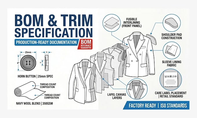 create a professional clothing tech pack for apparel manufacturing