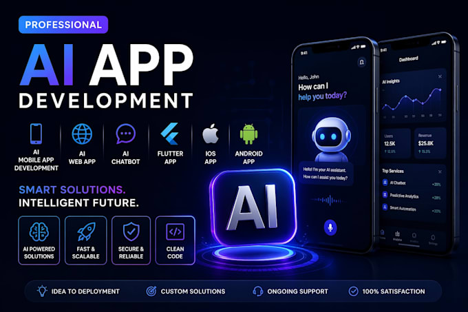 do ai mobile app development ai web app ai chatbot flutter app ios android app