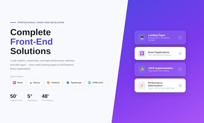 Build responsive frontend website using html css javascript by ...