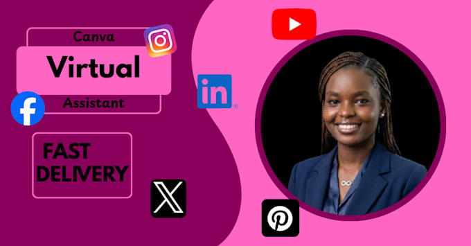 be your canva, personal, executive, social media virtual assistant that deliver