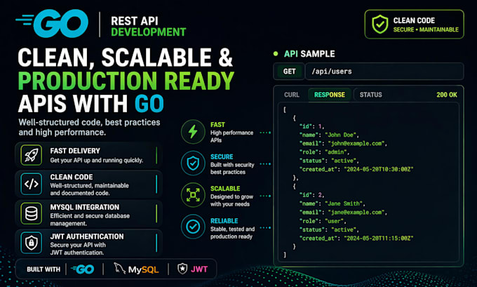 build a rest API in golang fast and clean