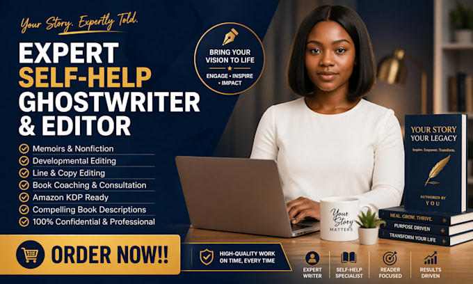 be your self help book ghostwriter and developmental editor