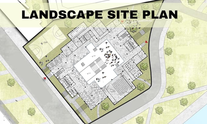design landscape site plan and 3d render and elevation using autocad or revit