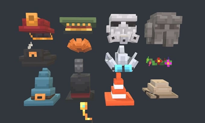 create custom minecraft blockbench 3d model, skin, map, animation and textures