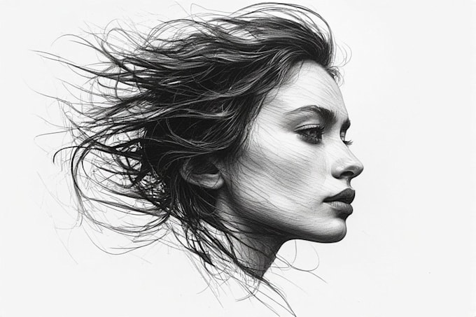 draw pencil or charcoal portrait drawings