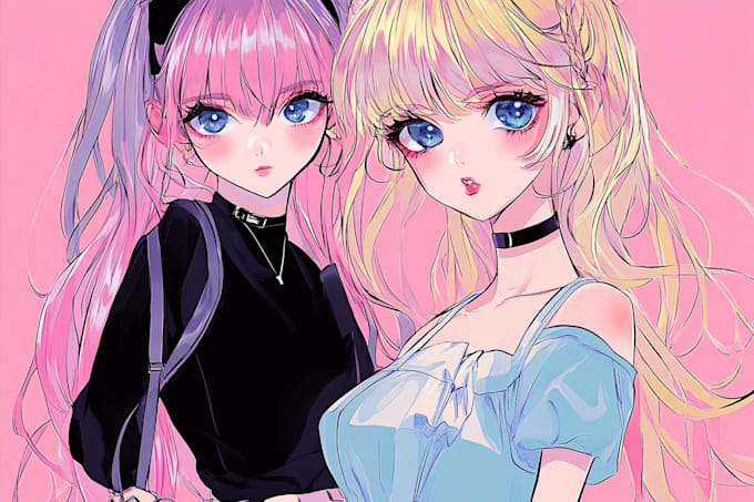 draw anime character with aesthetic background