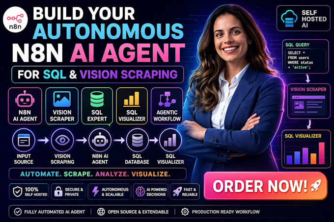 build your autonomous n8n ai agent for sql and vision scraping