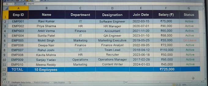 do and accurate excel data entry and spreadsheet work