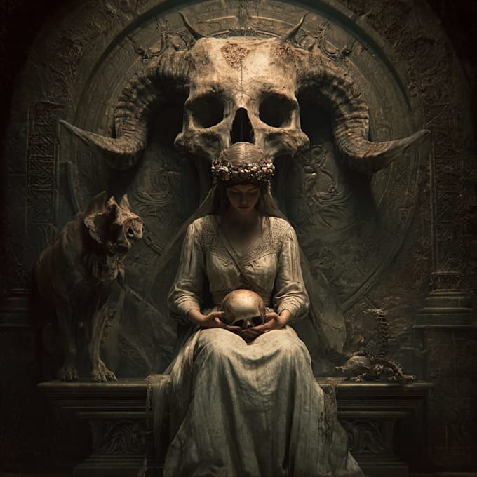 draw horror fantasy art with lighting effects