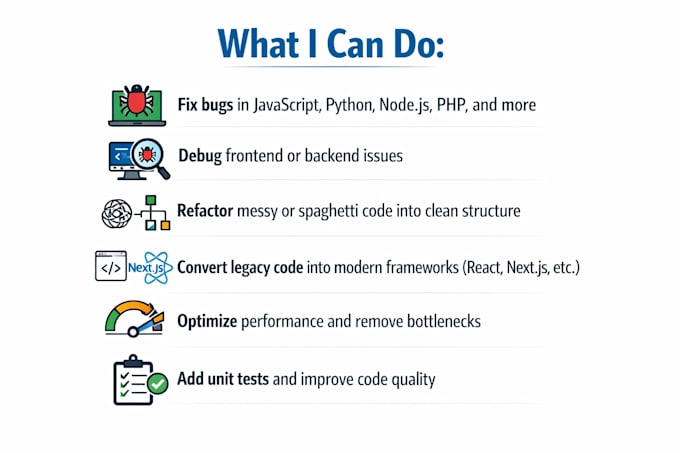 debug javascript, python, or fix any website  coding issue fast with ai
