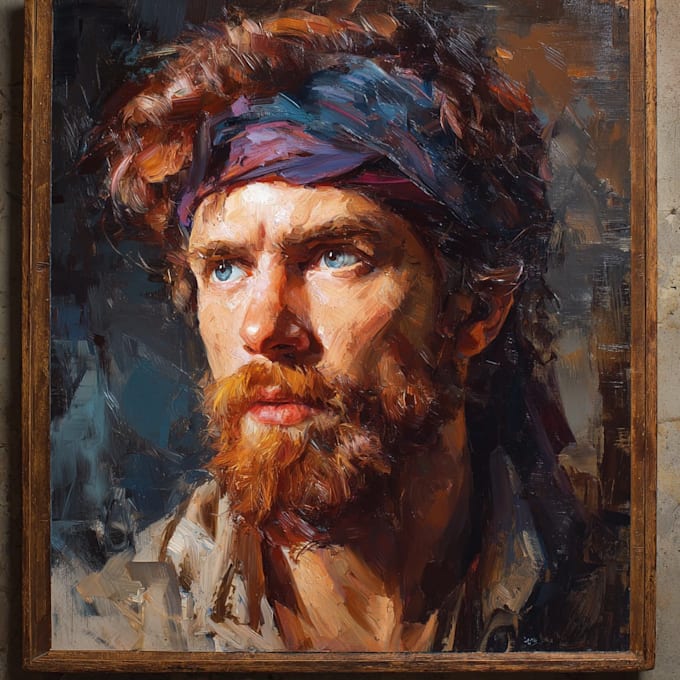 a real oil portrait
