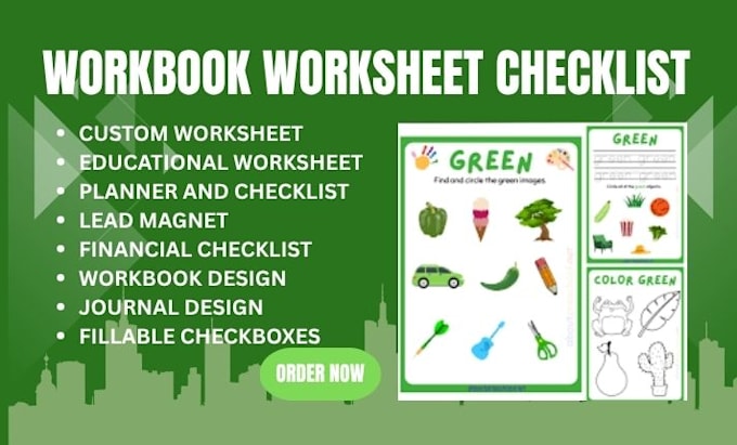 design, redesign custom workbook worksheet planners journal checklist template
