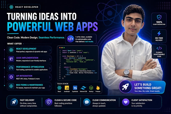 Develop fast and scalable react js web applications by Faizanboota487 ...
