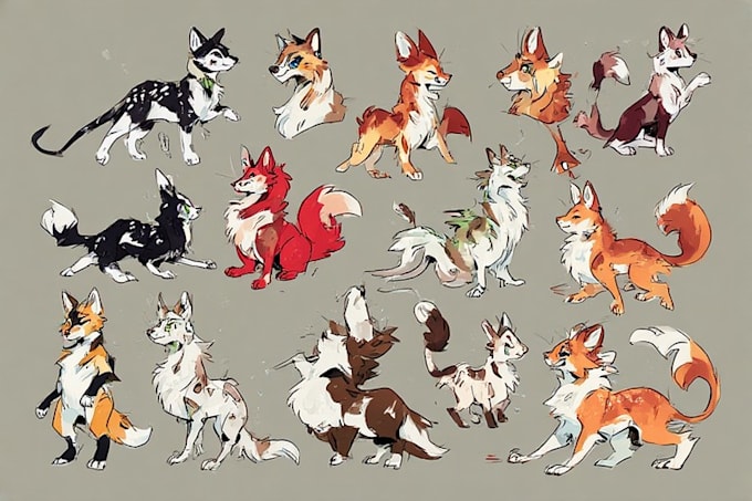 create high quality furry character illustrations