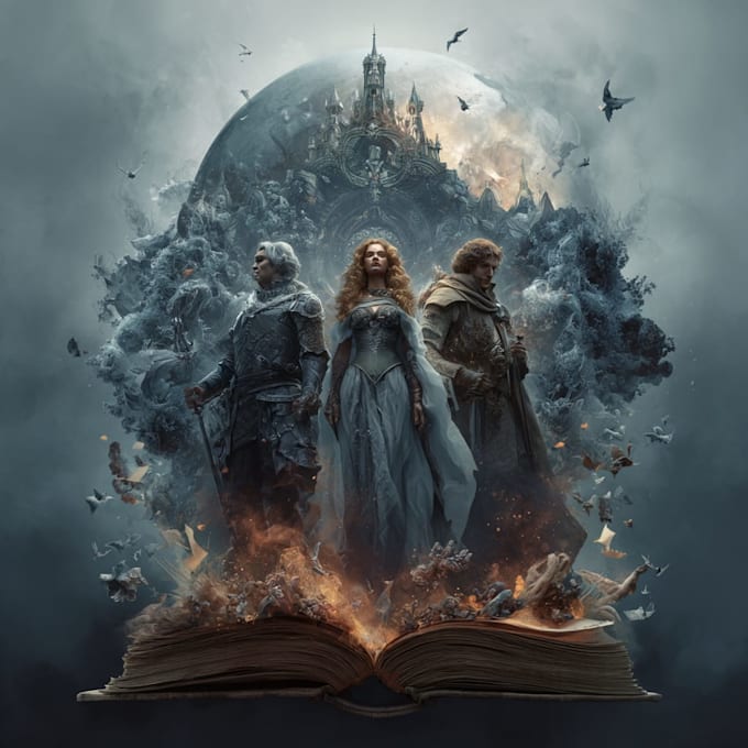 fantasy book cover design or fantasy book cover